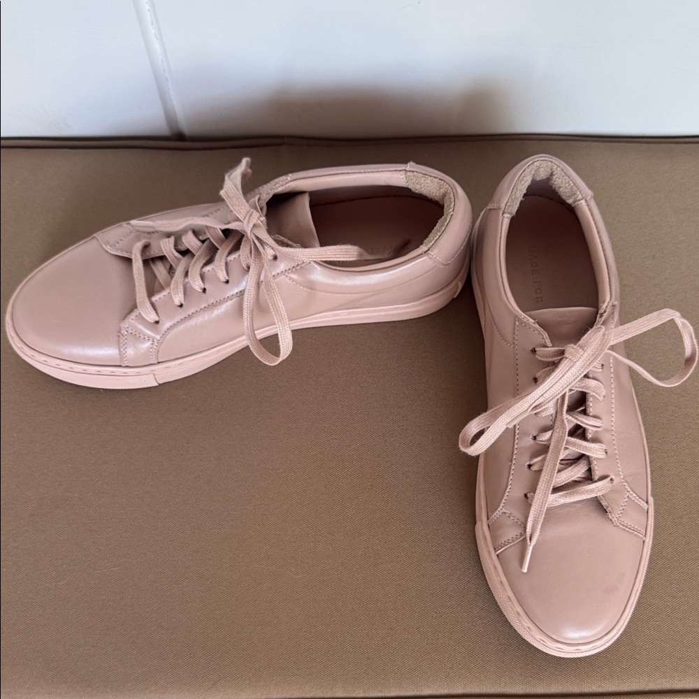 Italic Pink Leather Sneakers 7